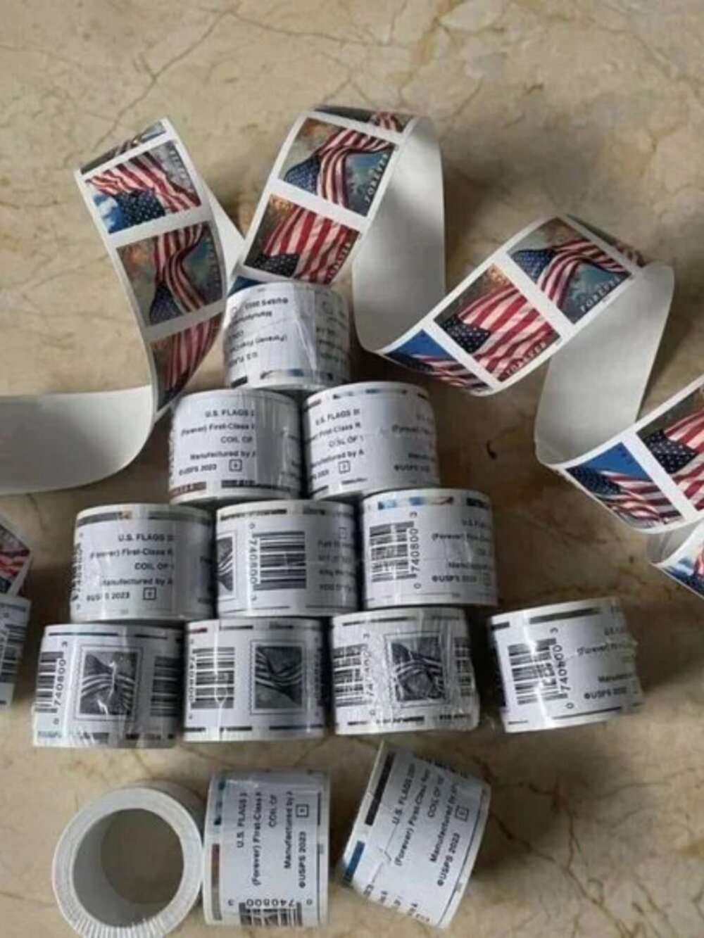 6000 Forever stamps of 2024 the national flag ✿